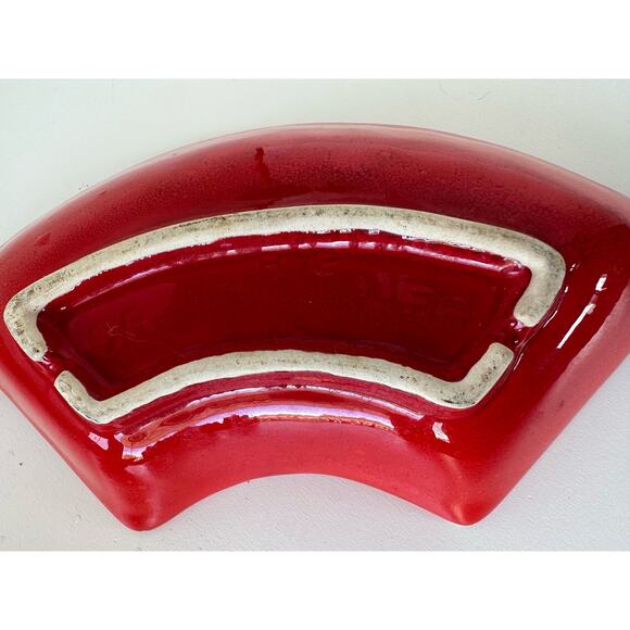 Vintage Lazy Susan Serving Piece, California Pottery, USA, Orange 1 Piece - Picture 3 of 8